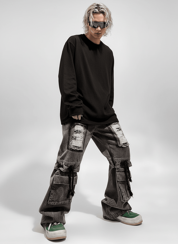 [UUCSCC] vintage straight wide leg pants na1328