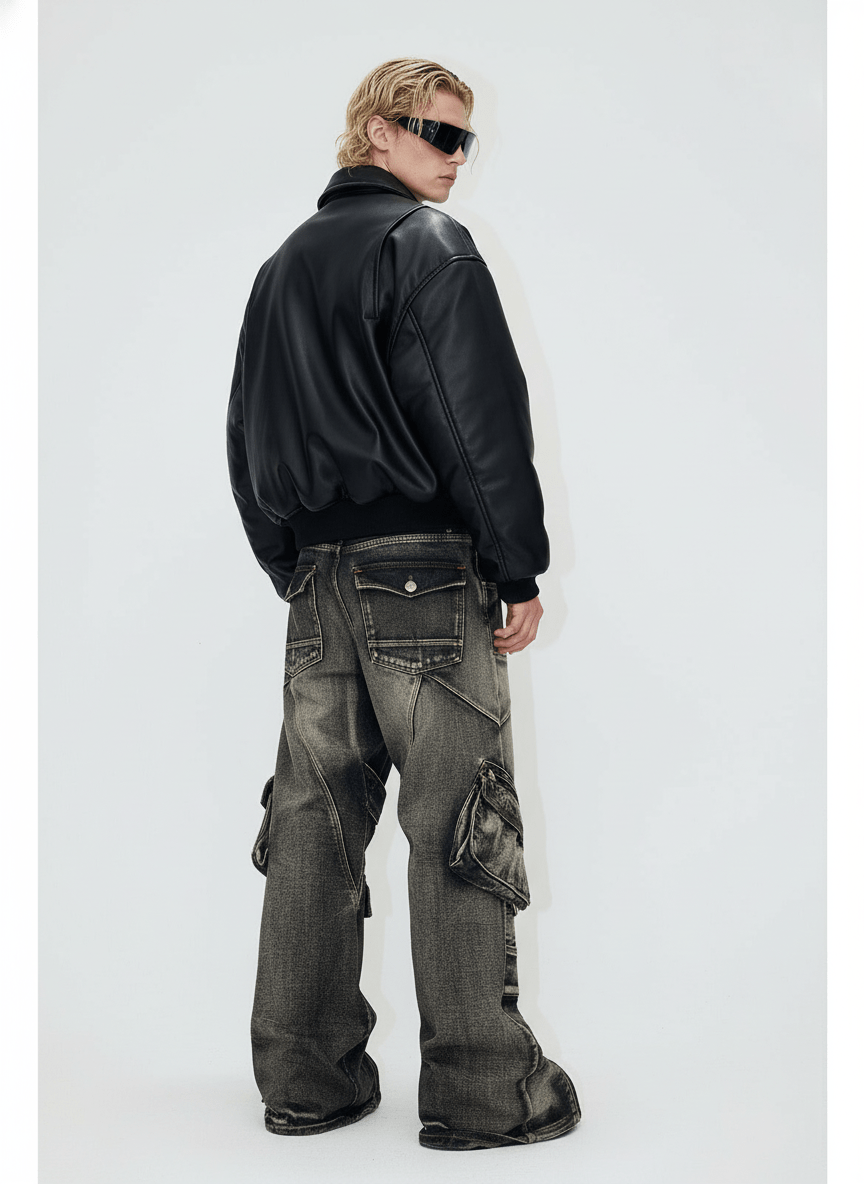 ジャケット・アウター peoplestyle Collar Short Leather Jacket Metal Zip Short Biker Jacket - PEOPLESTYLE | 60% - Asian