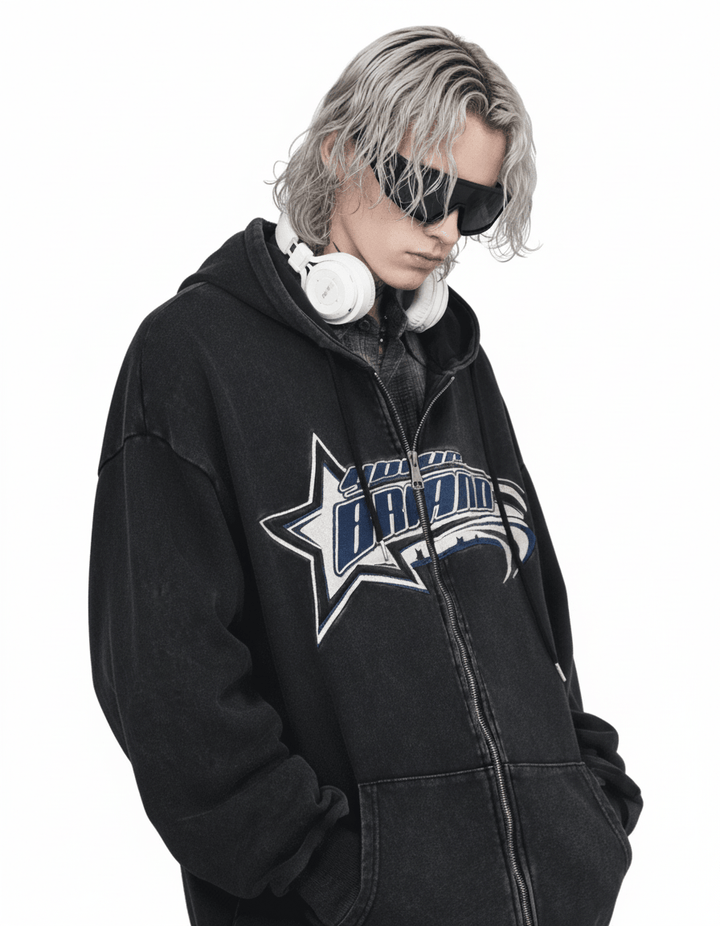 【Mz】street letters hooded na1887