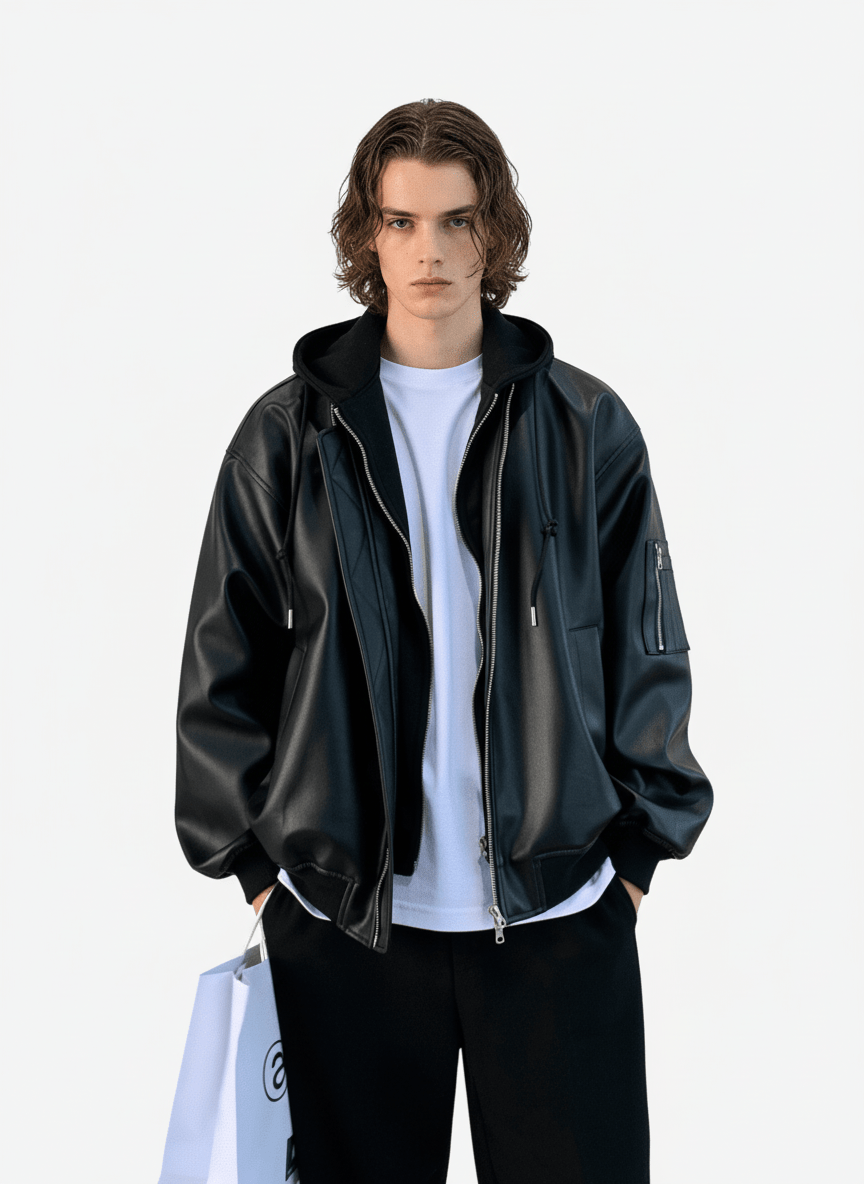 [MRCYC] Korean style leather jacket na676 