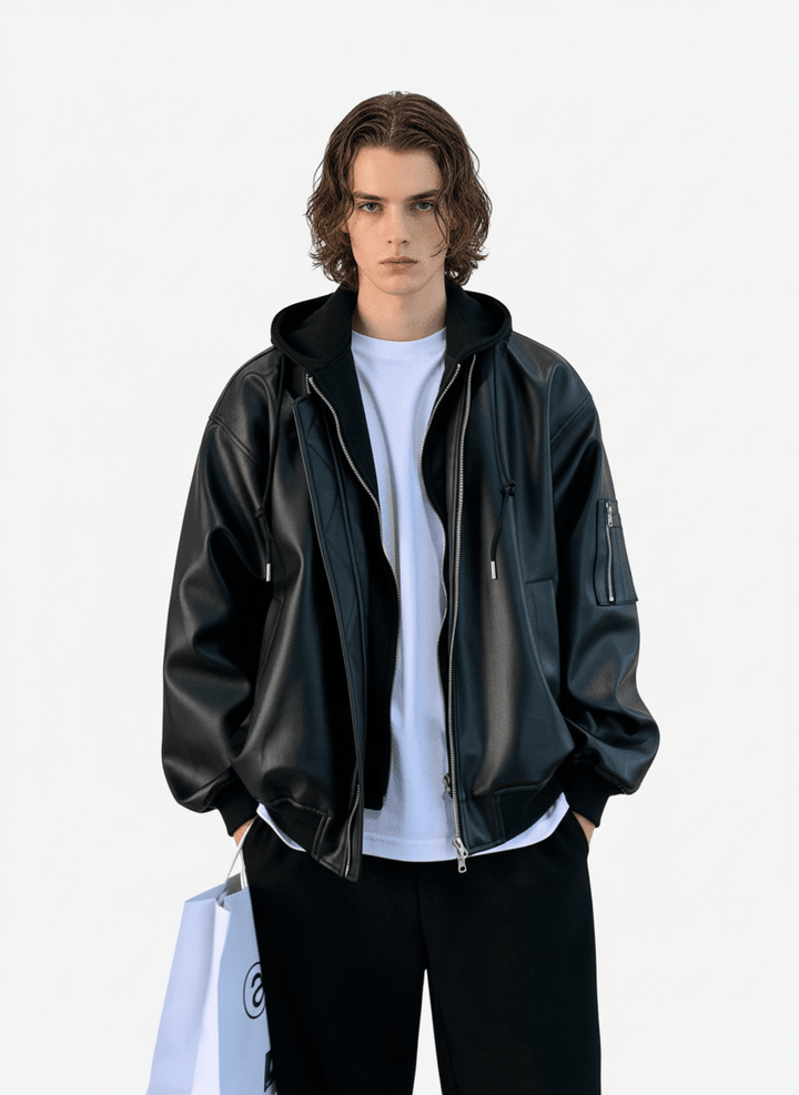 [MRCYC] Korean style leather jacket na676 