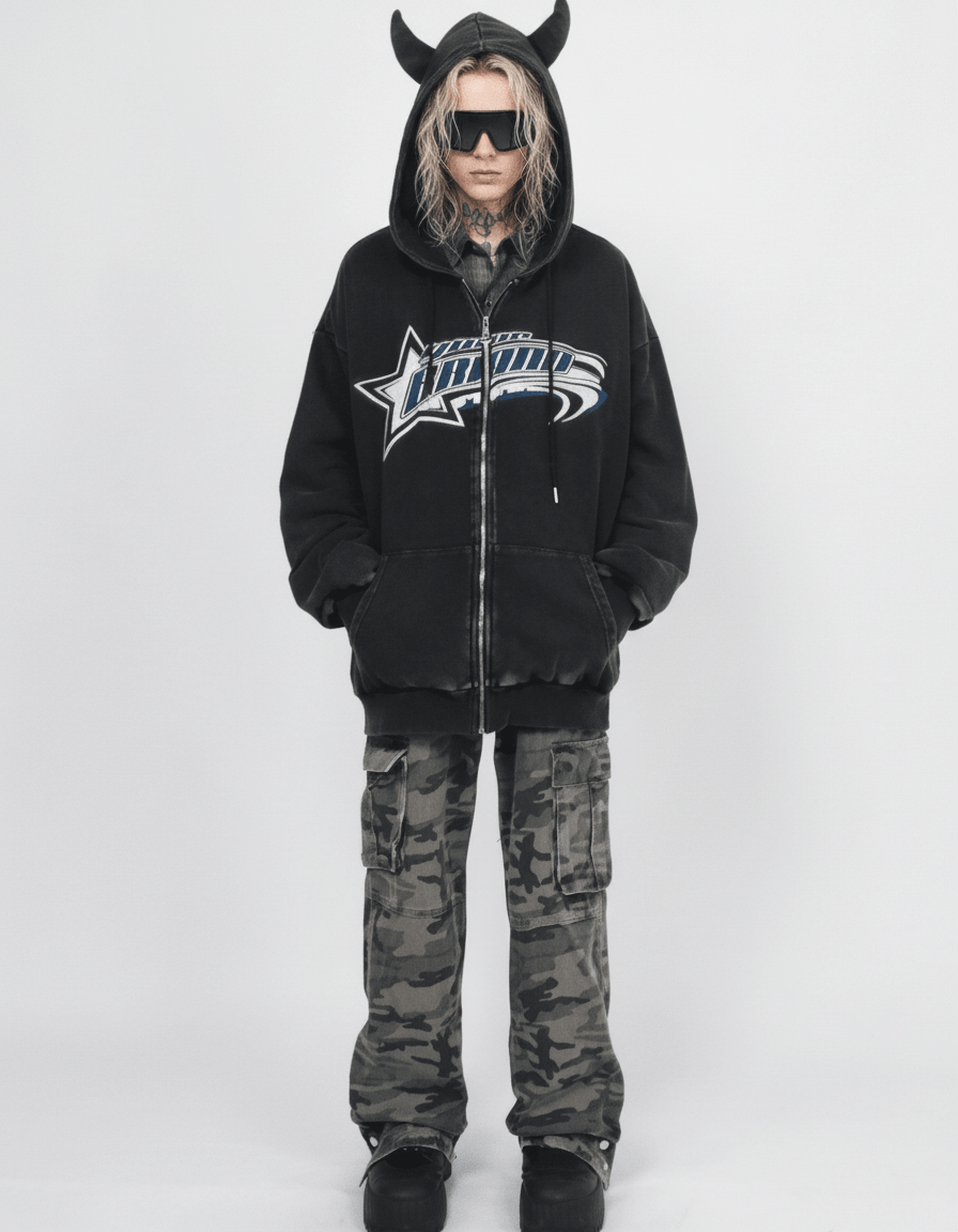【Mz】street letters hooded na1887