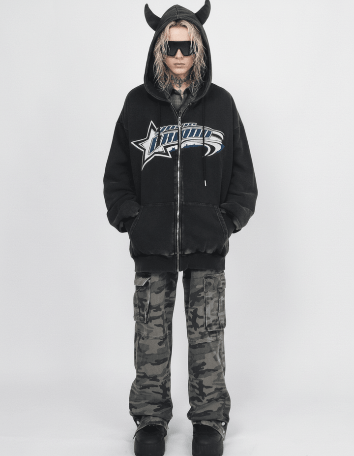 【Mz】street letters hooded na1887