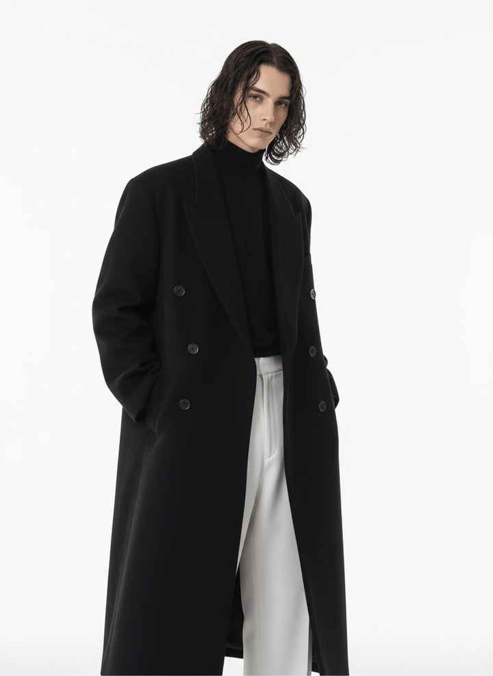 [MRCYC] Loose Black Coat na727