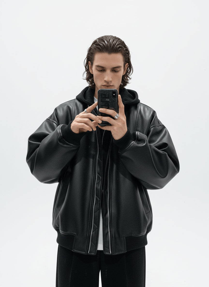 [MRCYC] Korean style leather jacket na676 