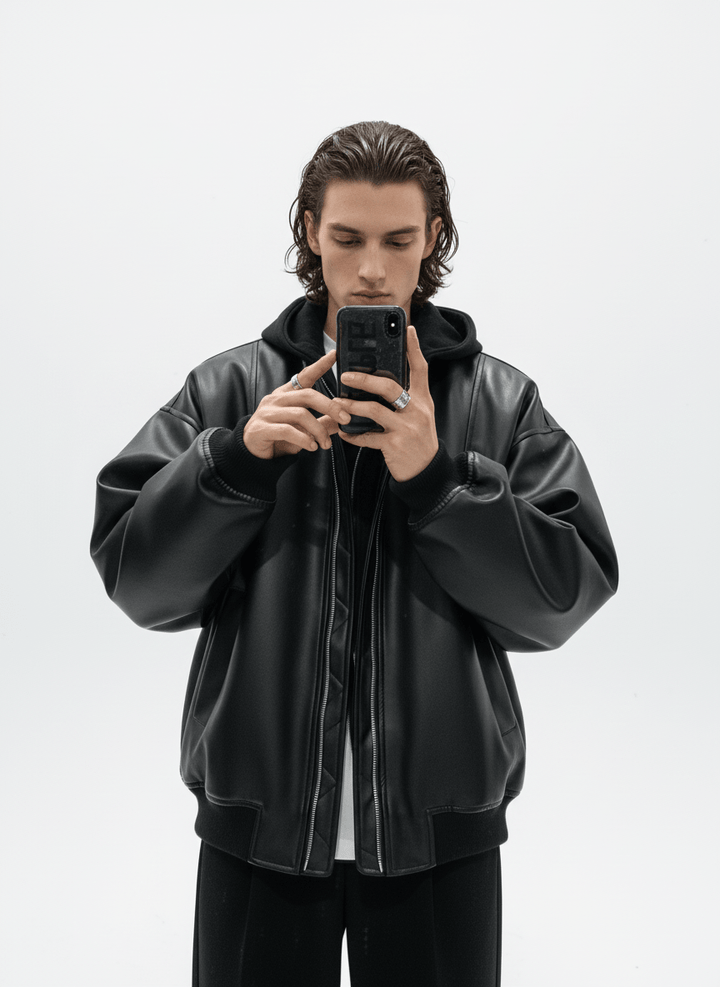 [MRCYC] Korean style leather jacket na676 