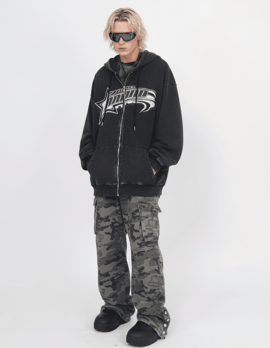 【Mz】street letters hooded na1887