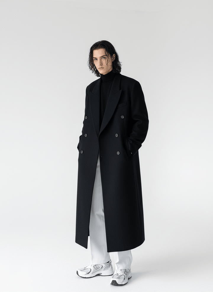 [MRCYC] Loose Black Coat na727