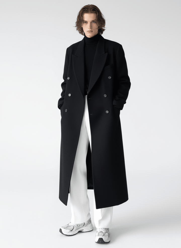 [MRCYC] Loose Black Coat na727