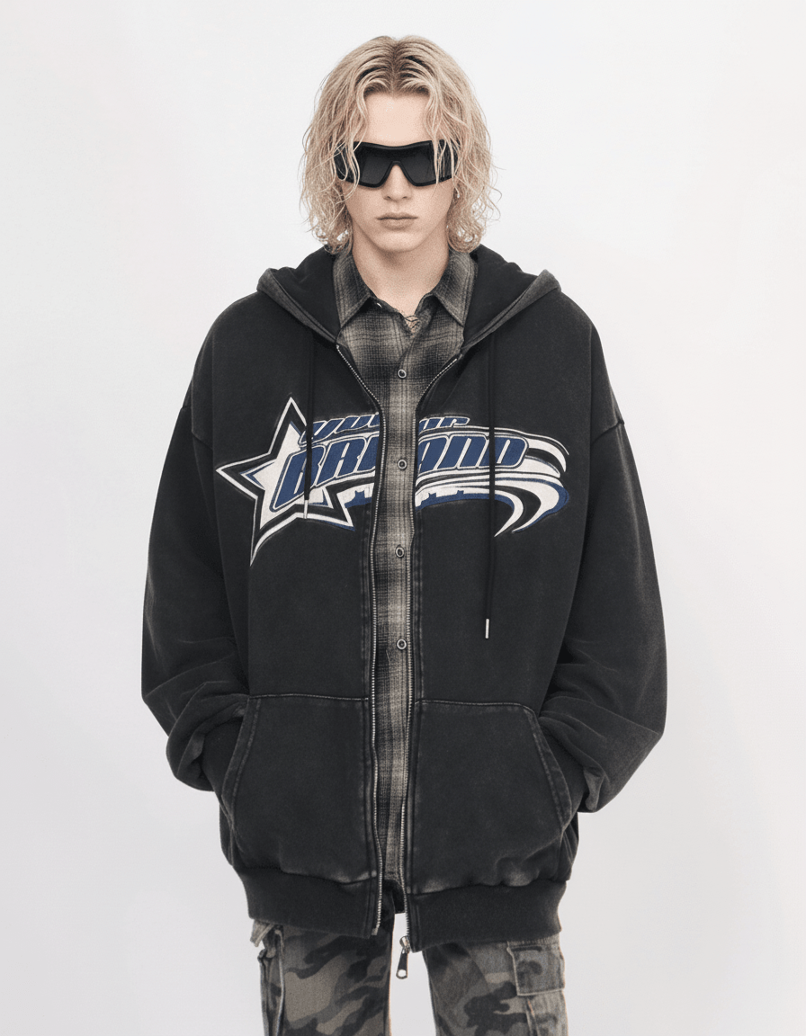 【Mz】street letters hooded na1887