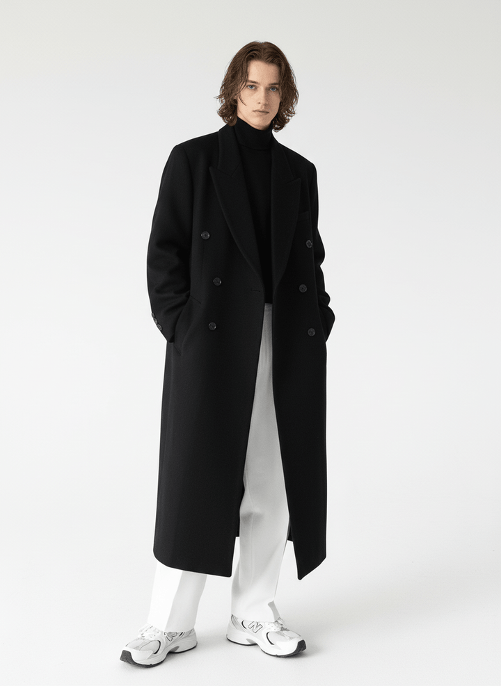 [MRCYC] Loose Black Coat na727