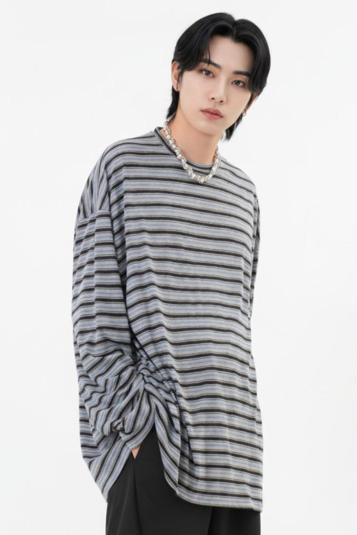 Striped Long-sleeve Tee  na2572