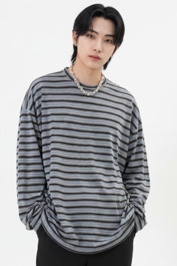 Striped Long-sleeve Tee  na2572
