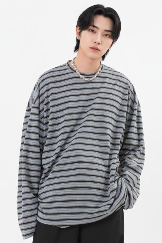 Striped Long-sleeve Tee  na2572