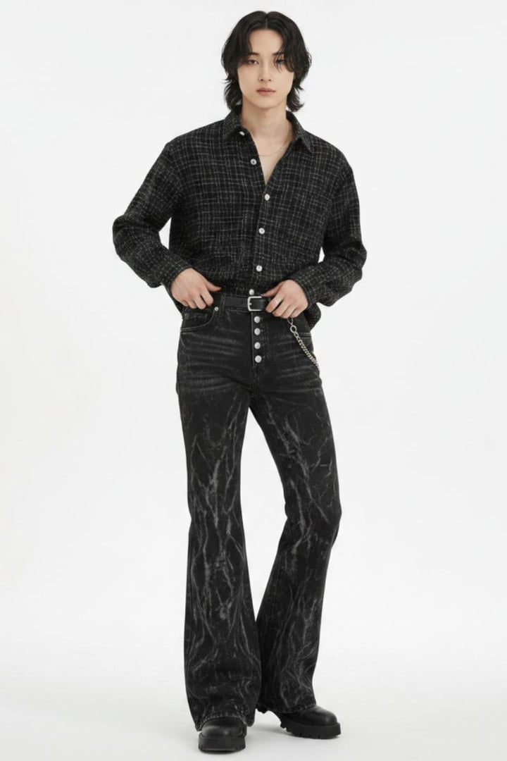 Washed Flare Jeans  na2543