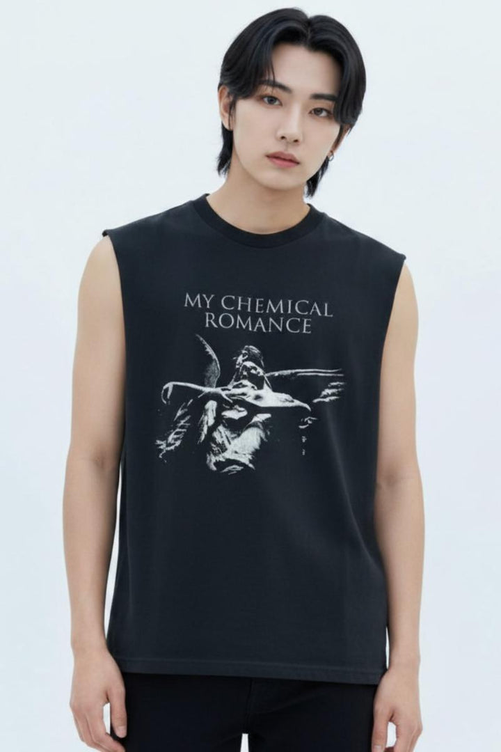 Graphic Sleeveless Tee  na2565