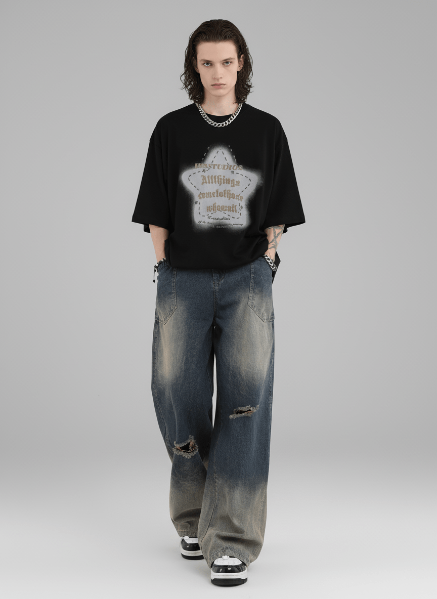 [INSstudios] American cut wash jeans na699 