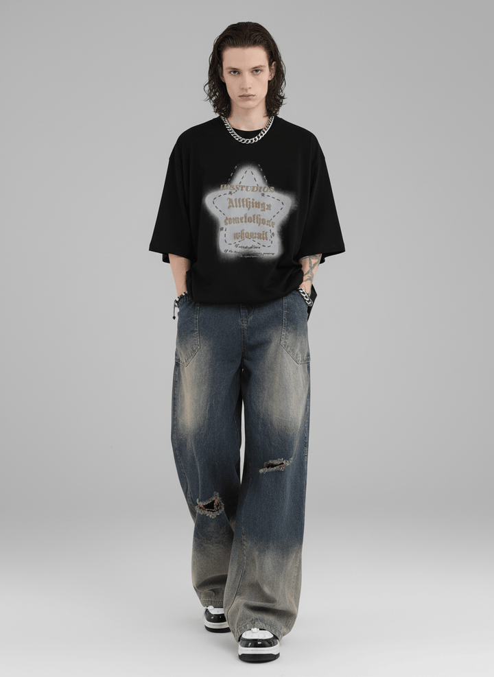 [INSstudios] American cut wash jeans na699 