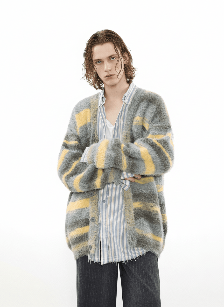 [MRNEARLY] mink hair cardigan na973