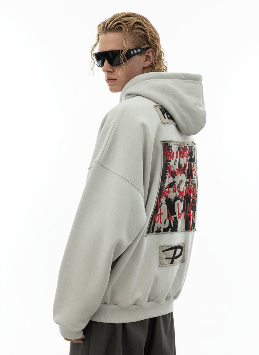 [PeopleStyle] Brand letters personalized printing hooded na787