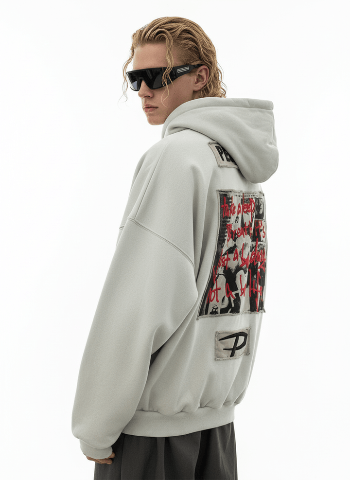 [PeopleStyle] Brand letters personalized printing hooded na787