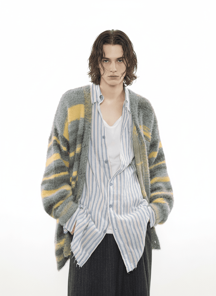 [MRNEARLY] mink hair cardigan na973