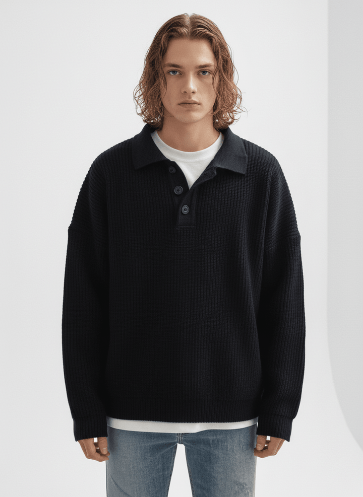 casual long polo knit NA132