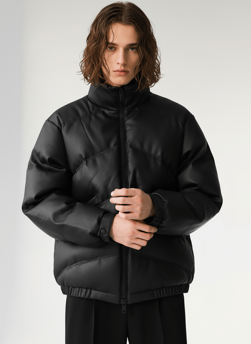 [HOHO] PU Leather Cotton Down NA535