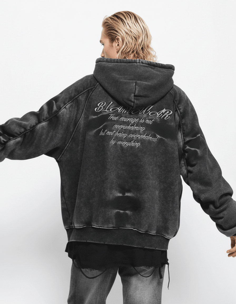 【Mz】high street washed hooded na1890