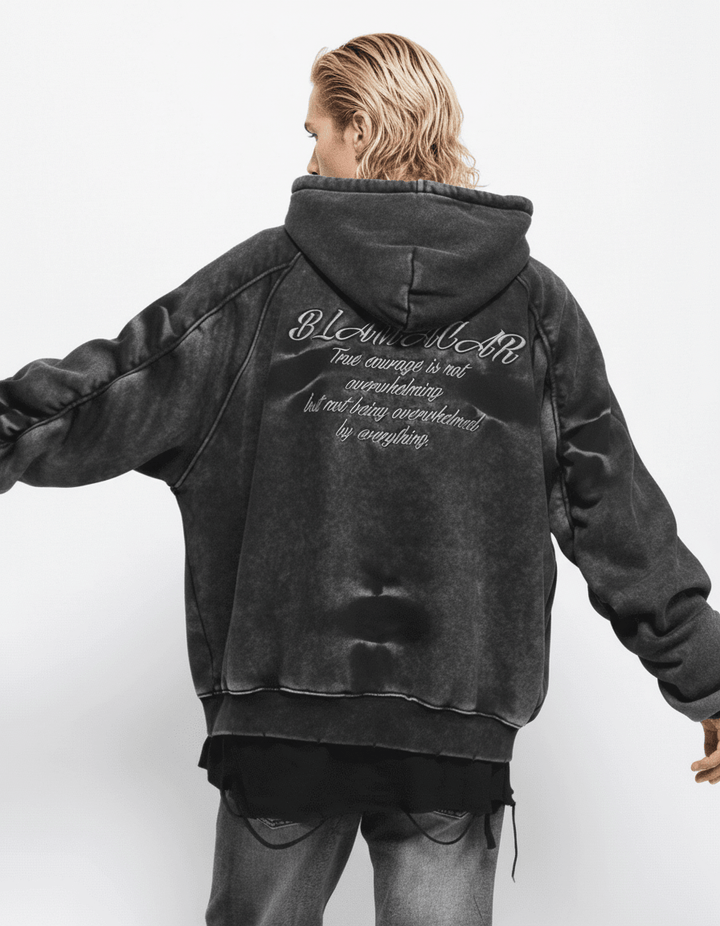 【Mz】high street washed hooded na1890