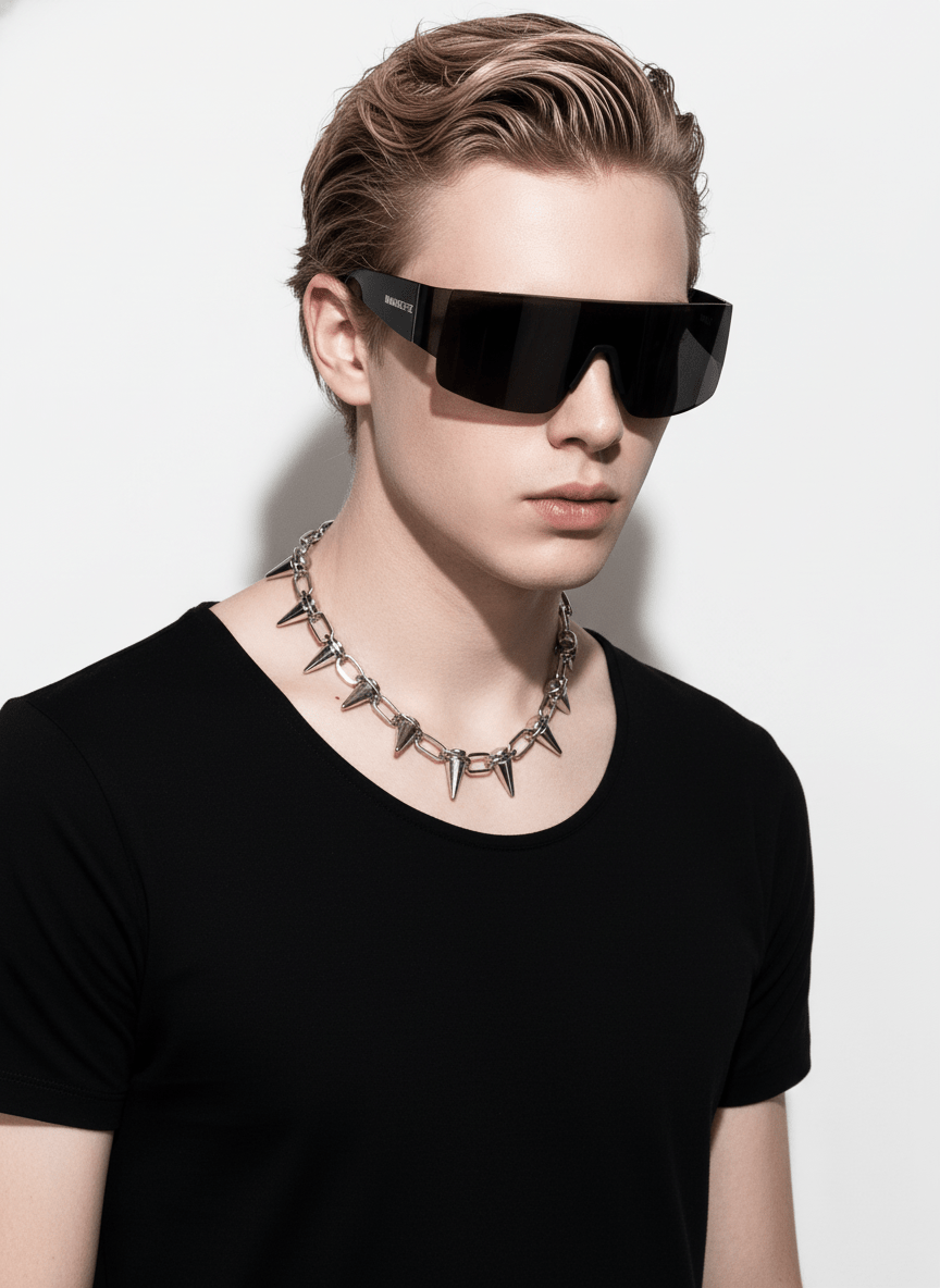 Rivet dark bullet necklace na698