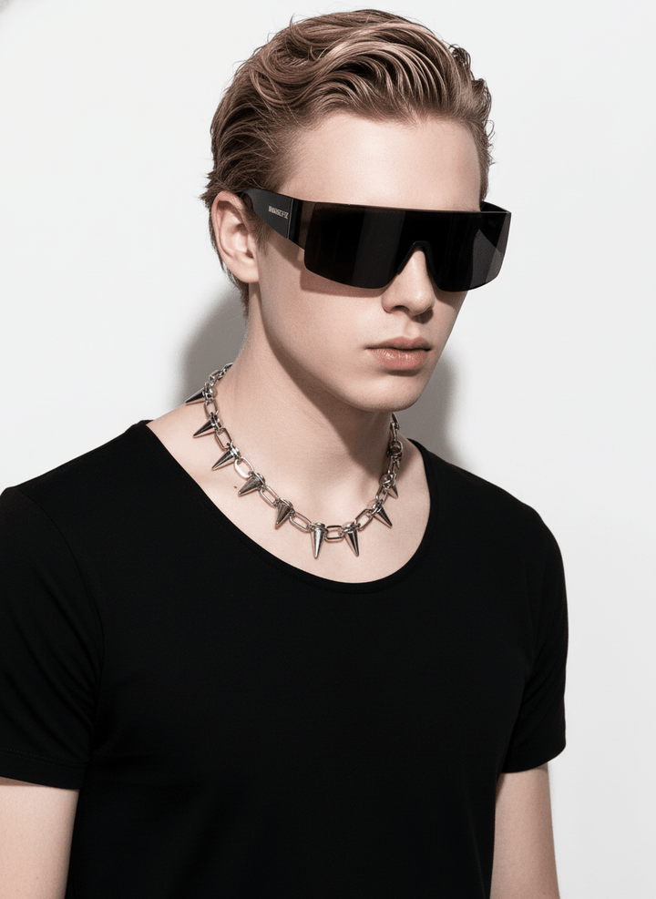 Rivet dark bullet necklace na698