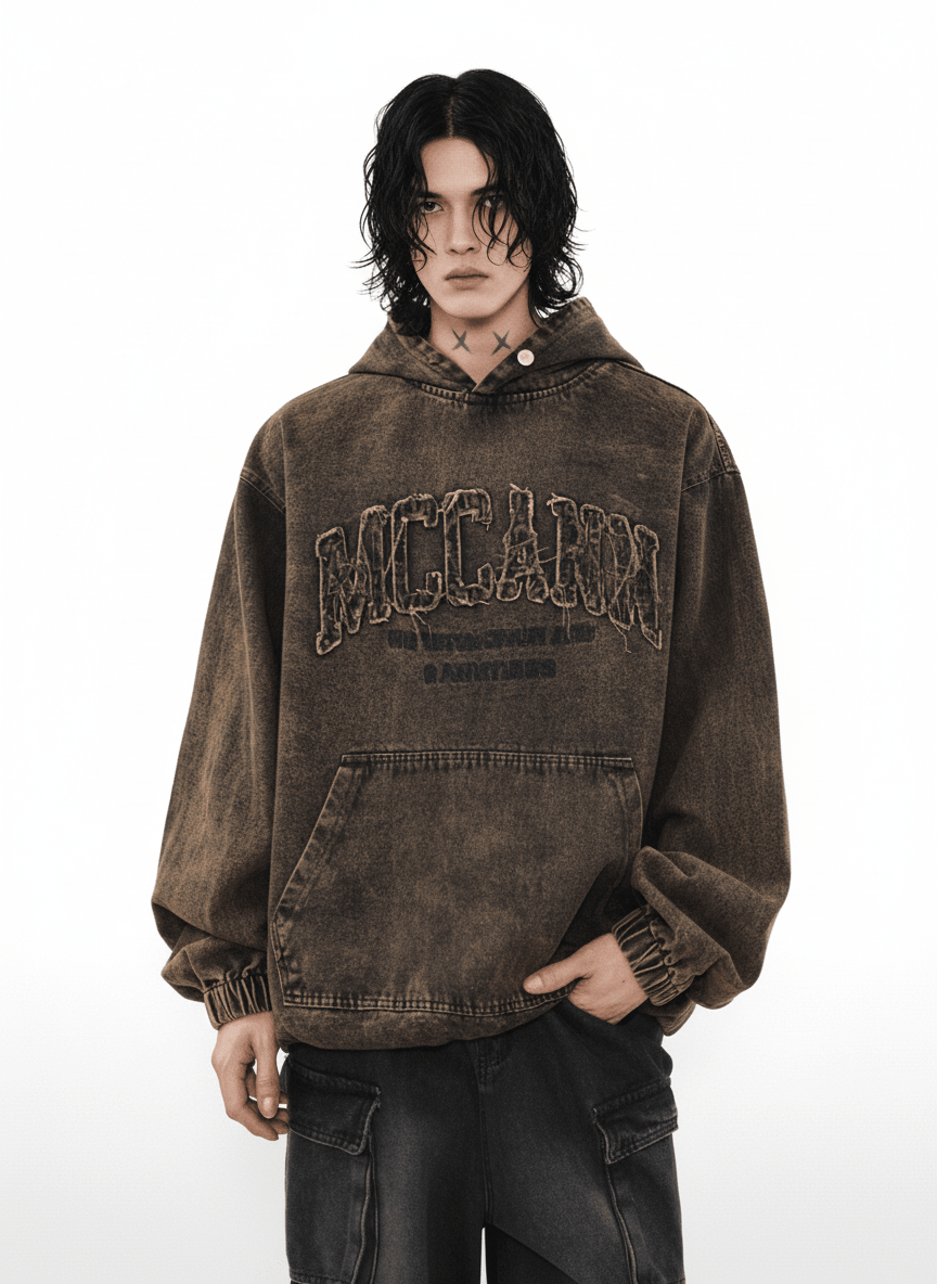 [MRNEARLY] washed denim hooded na969