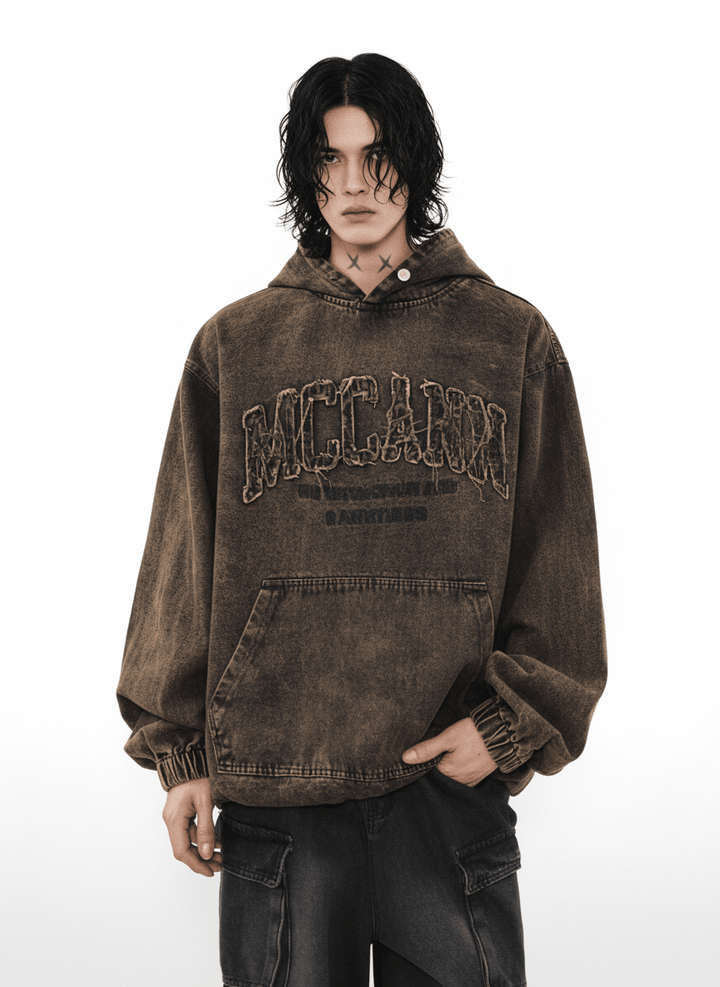 [MRNEARLY] washed denim hooded na969