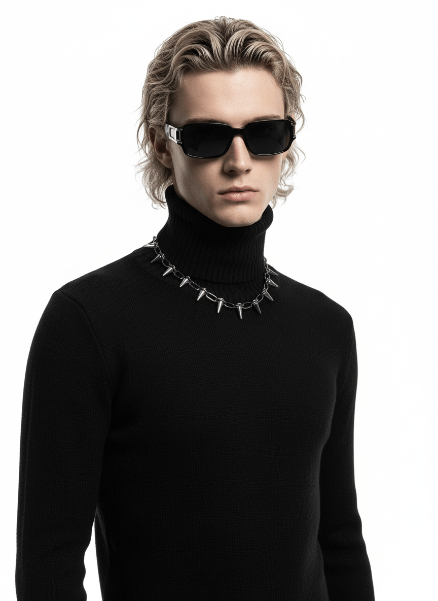 Rivet dark bullet necklace na698