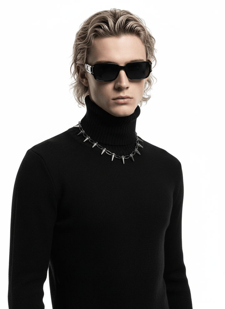 Rivet dark bullet necklace na698