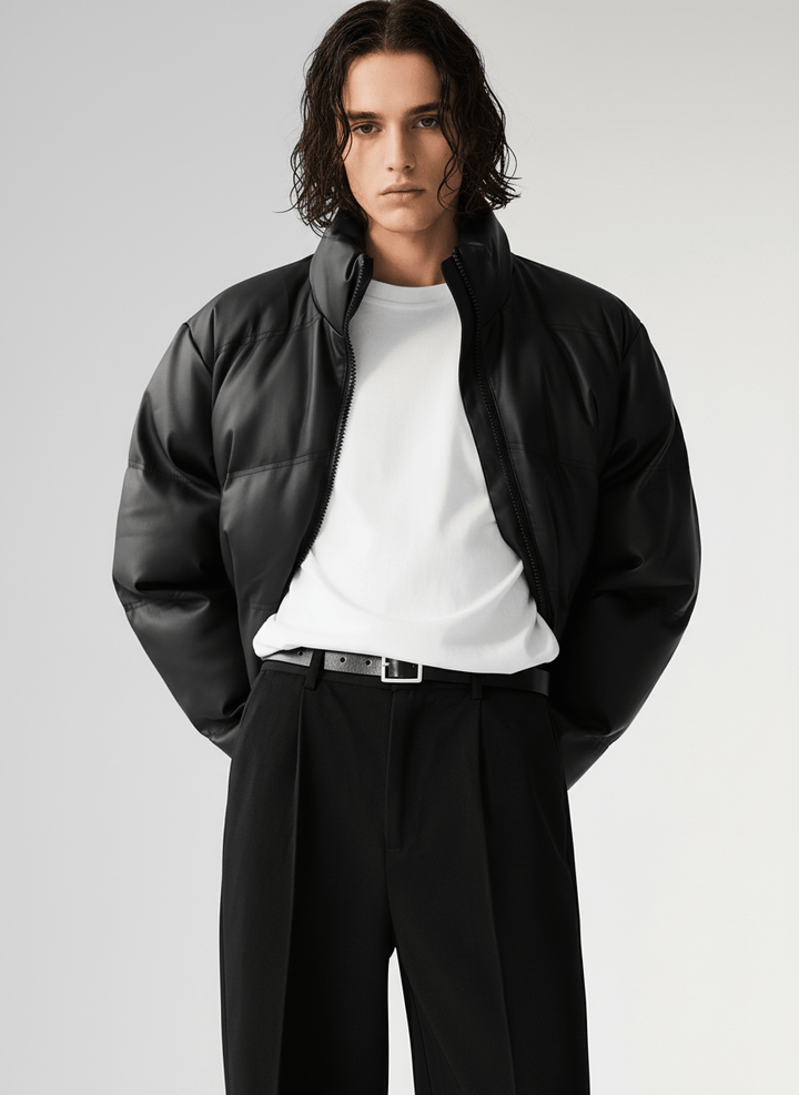 [HOHO] PU Leather Cotton Down NA535