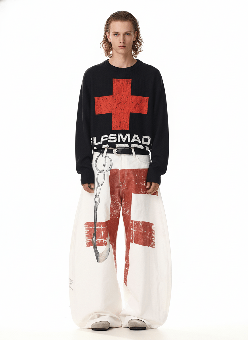 Red Cross Art Denim na2248