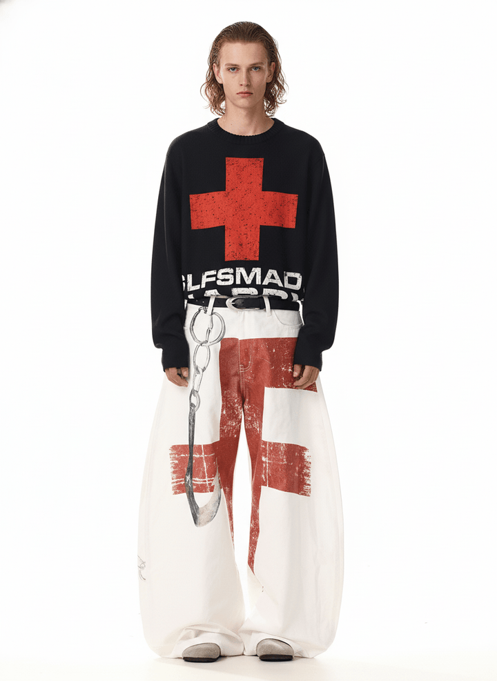 Red Cross Art Denim na2248