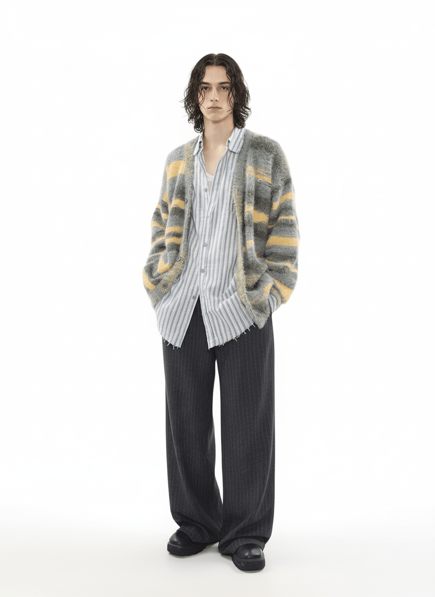 [MRNEARLY] mink hair cardigan na973