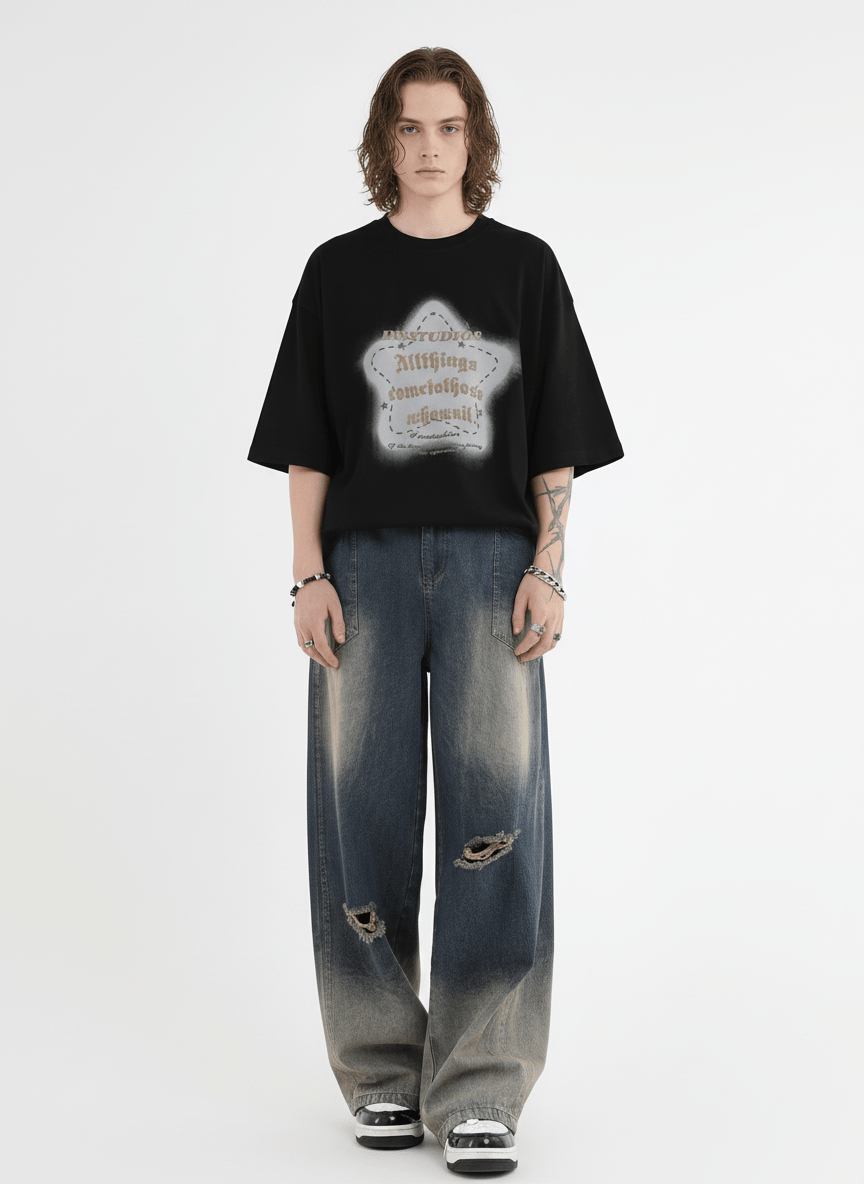 [INSstudios] American cut wash jeans na699 