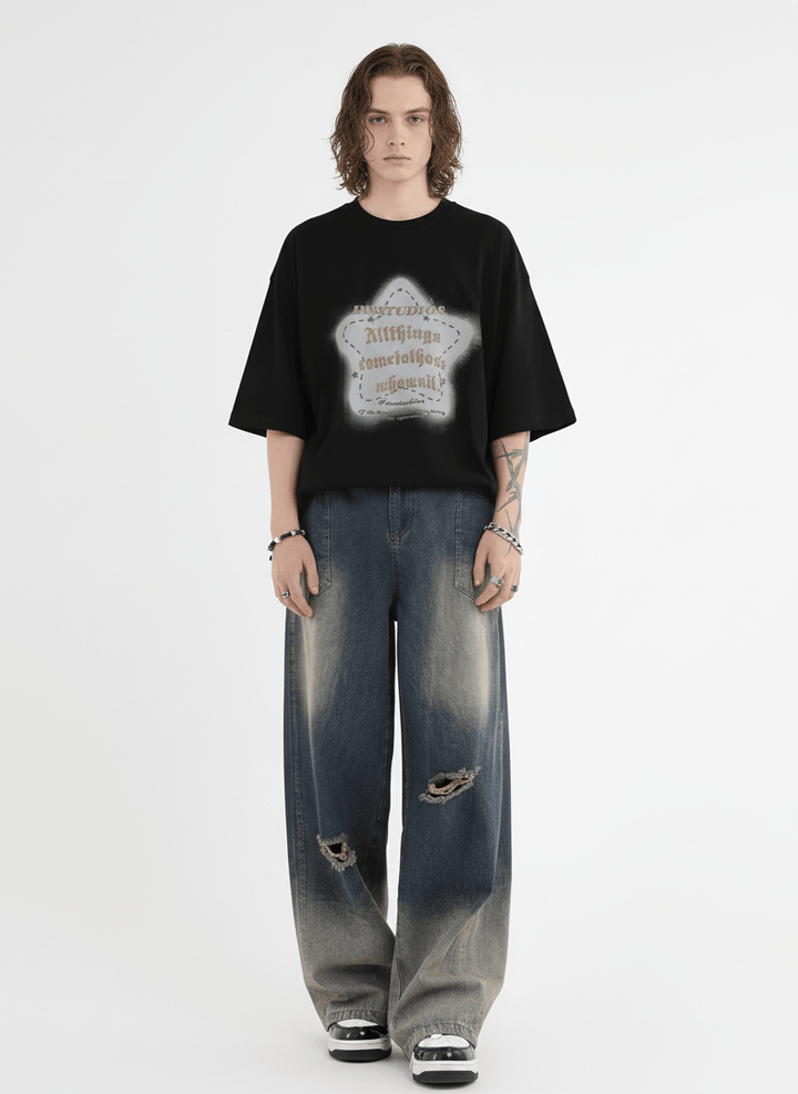 [INSstudios] American cut wash jeans na699 