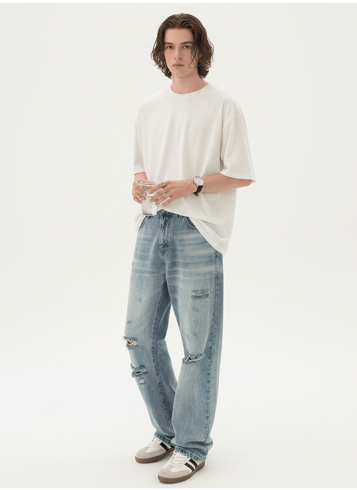 [ONELYC1NS] Distressed Ripped Denim na1091 