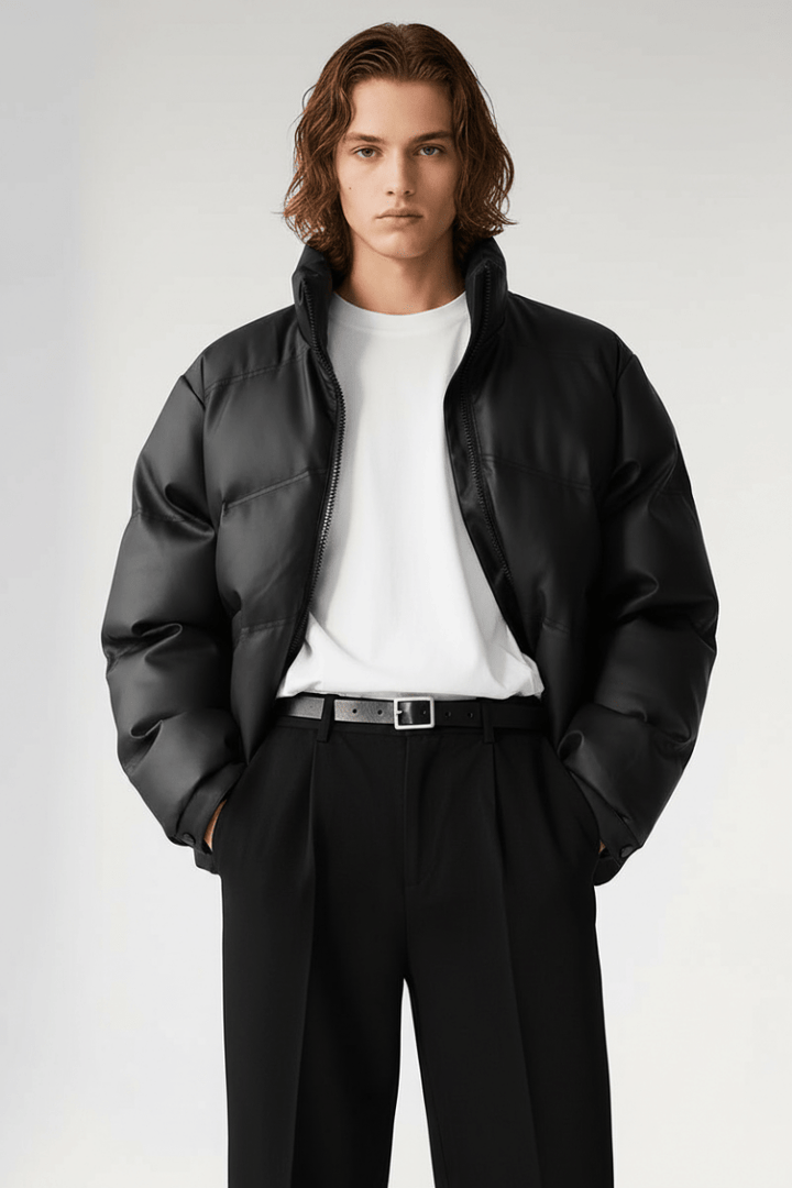 [HOHO] PU Leather Cotton Down NA535