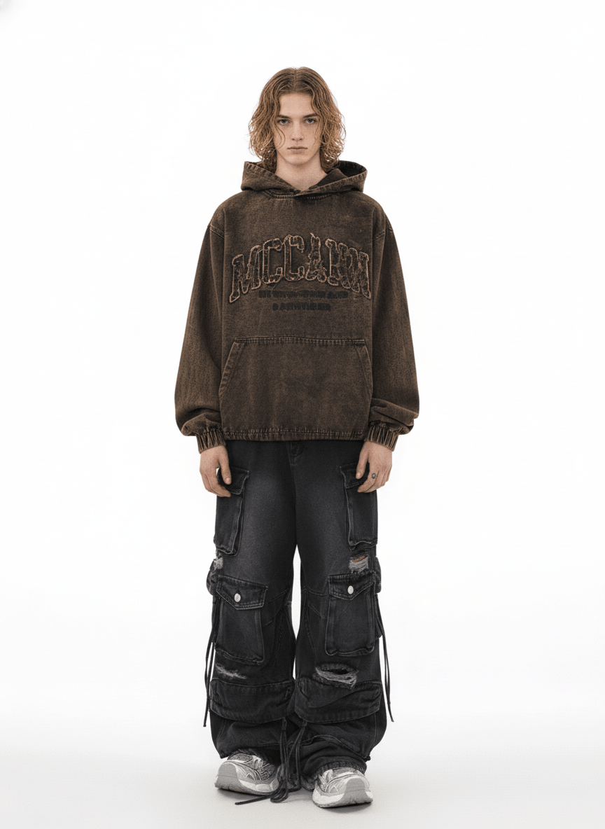 [MRNEARLY] washed denim hooded na969