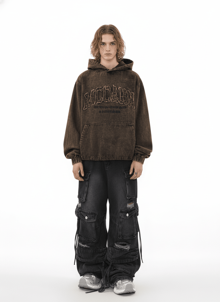 [MRNEARLY] washed denim hooded na969