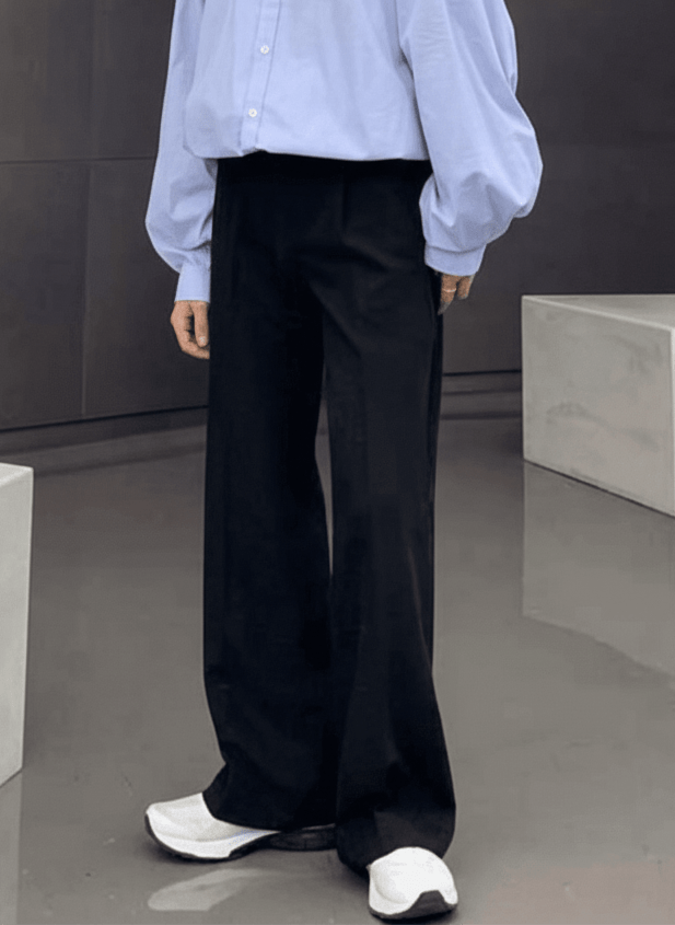 [David&amp;me] Loose Silhouette Flare Slacks na31