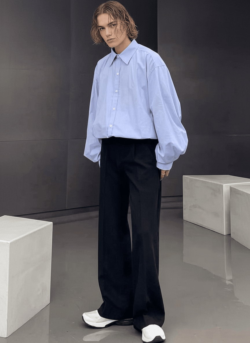 [David&amp;me] Loose Silhouette Flare Slacks na31