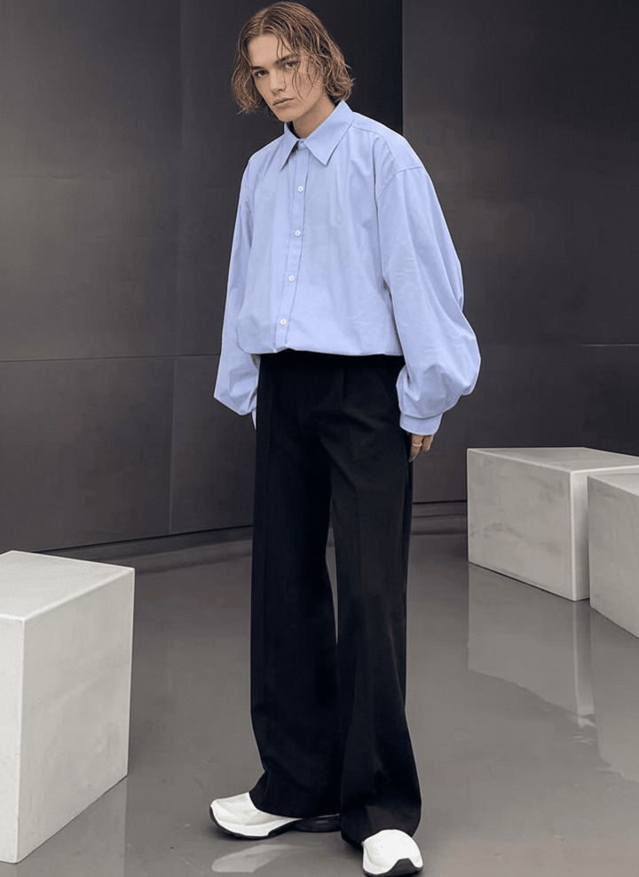 [David&amp;me] Loose Silhouette Flare Slacks na31