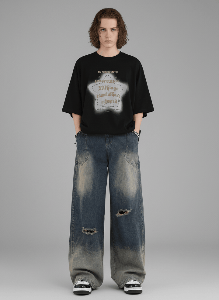 [INSstudios] American cut wash jeans na699 